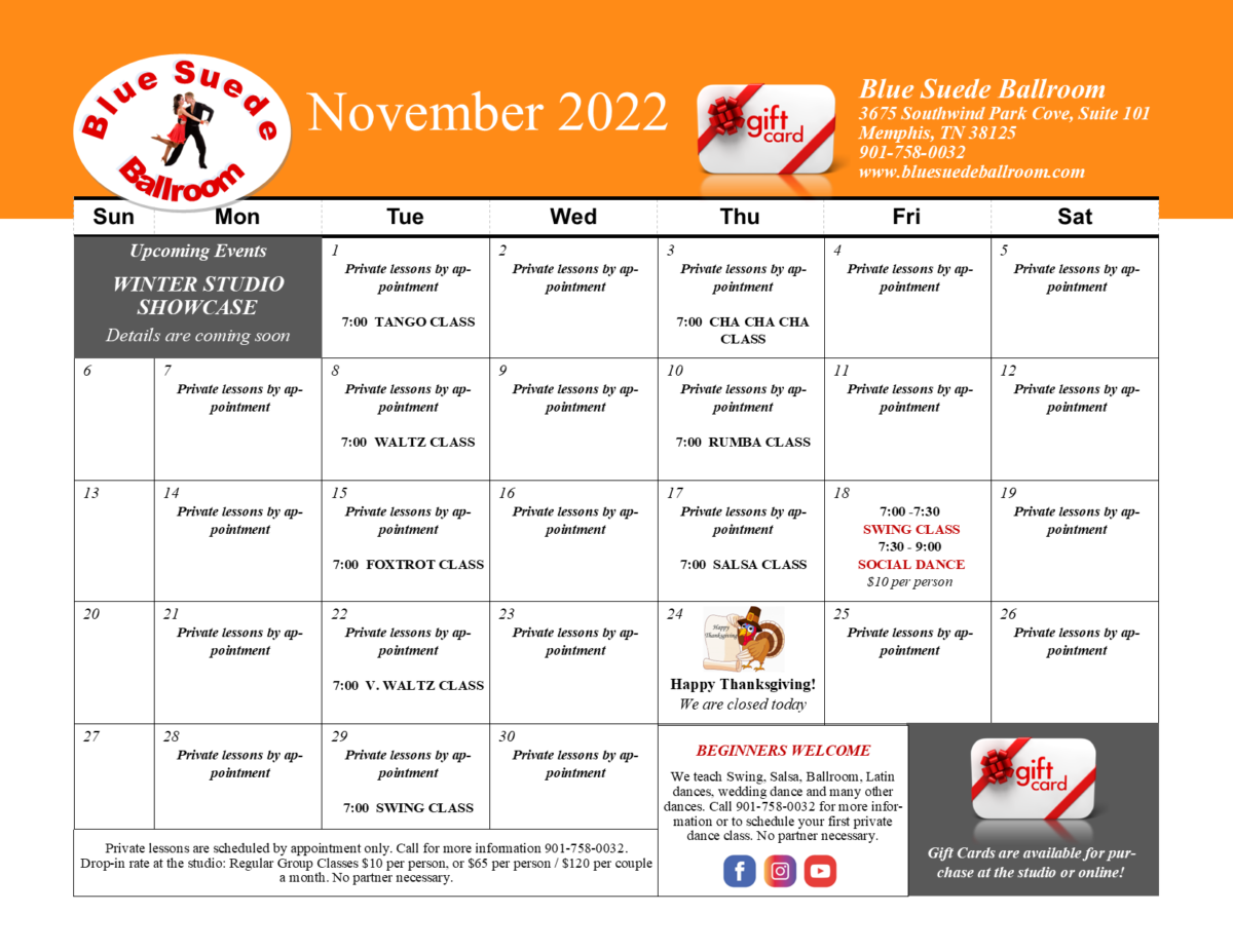 Dance studio classes in Germantown, TN - ballroom, Latin, Social dancing and Wedding dance lessons