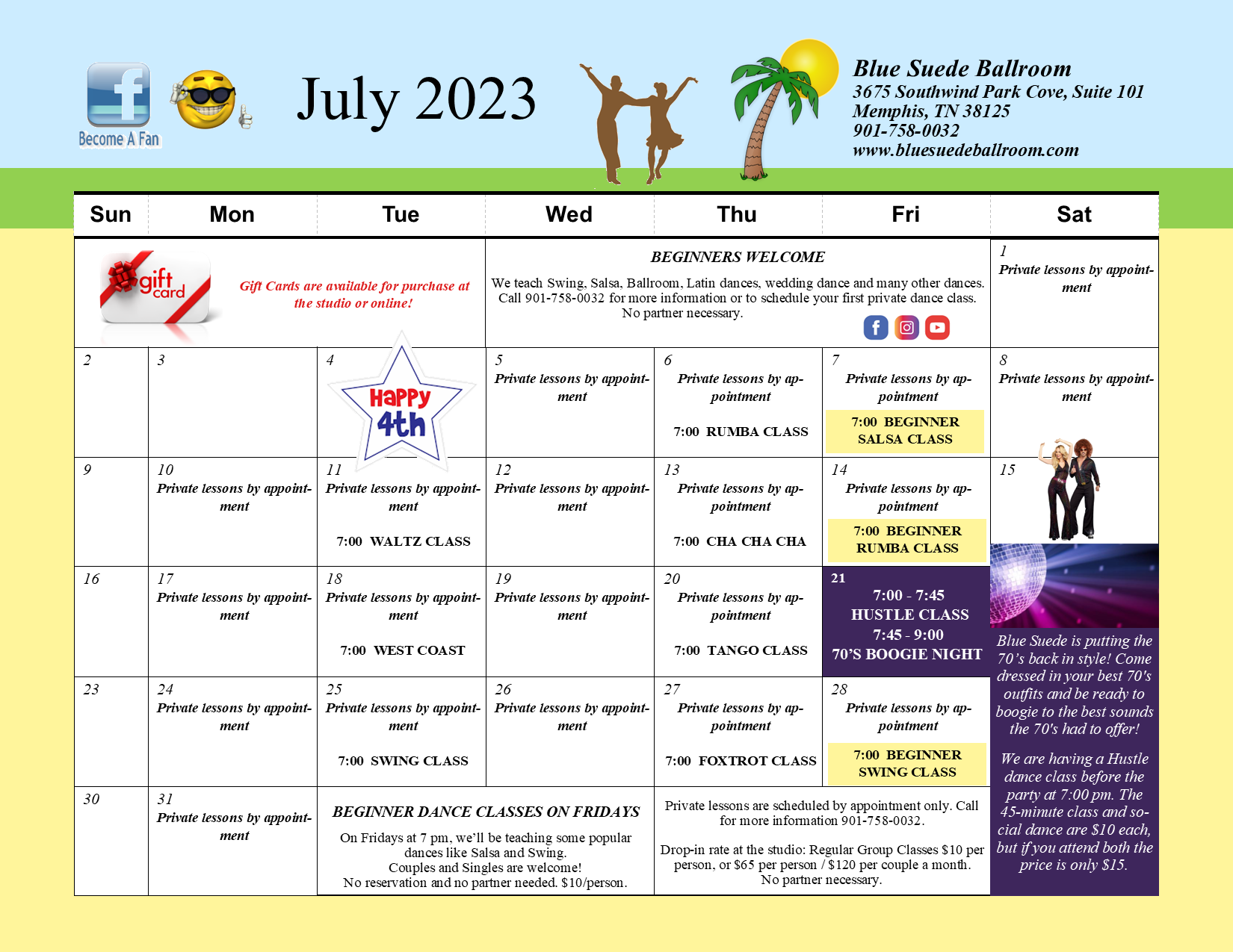 Dance classes - Ballroom dance studio ( Germantown, Memphis, Collierville and Cordova, TN ).