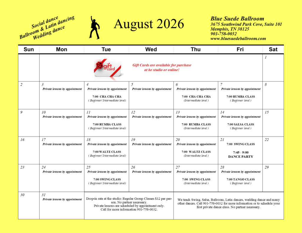 Dance studio classes , ballroom dancing and wedding dance lessons in Memphis, Germantown and Collierville, TN.